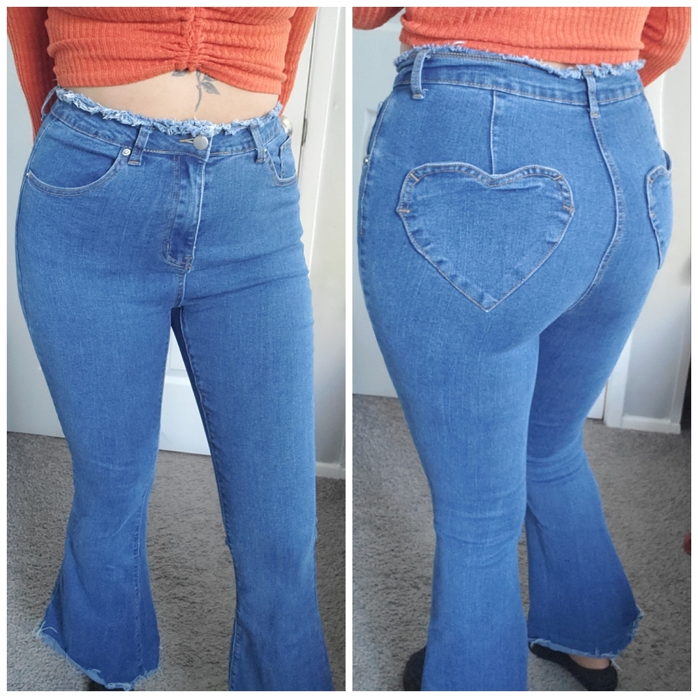 Heart pocket jeans